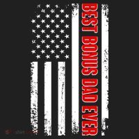 Best Bonus Dad Ever Distressed US Flag Beanie thumb 2