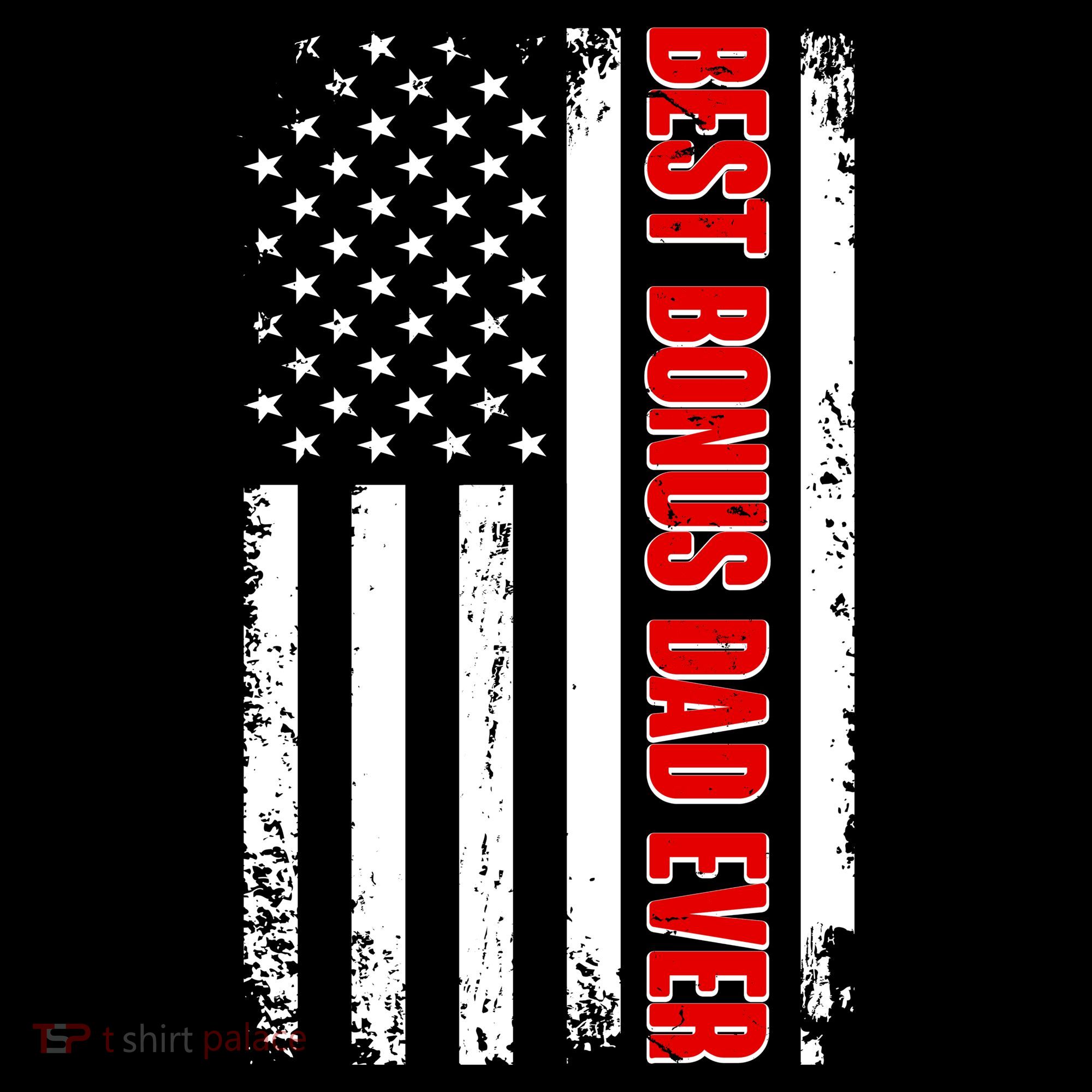 Best Bonus Dad Ever Distressed US Flag Ornament