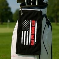 Best Bonus Dad Ever Distressed US Flag Golf Towel thumb 2