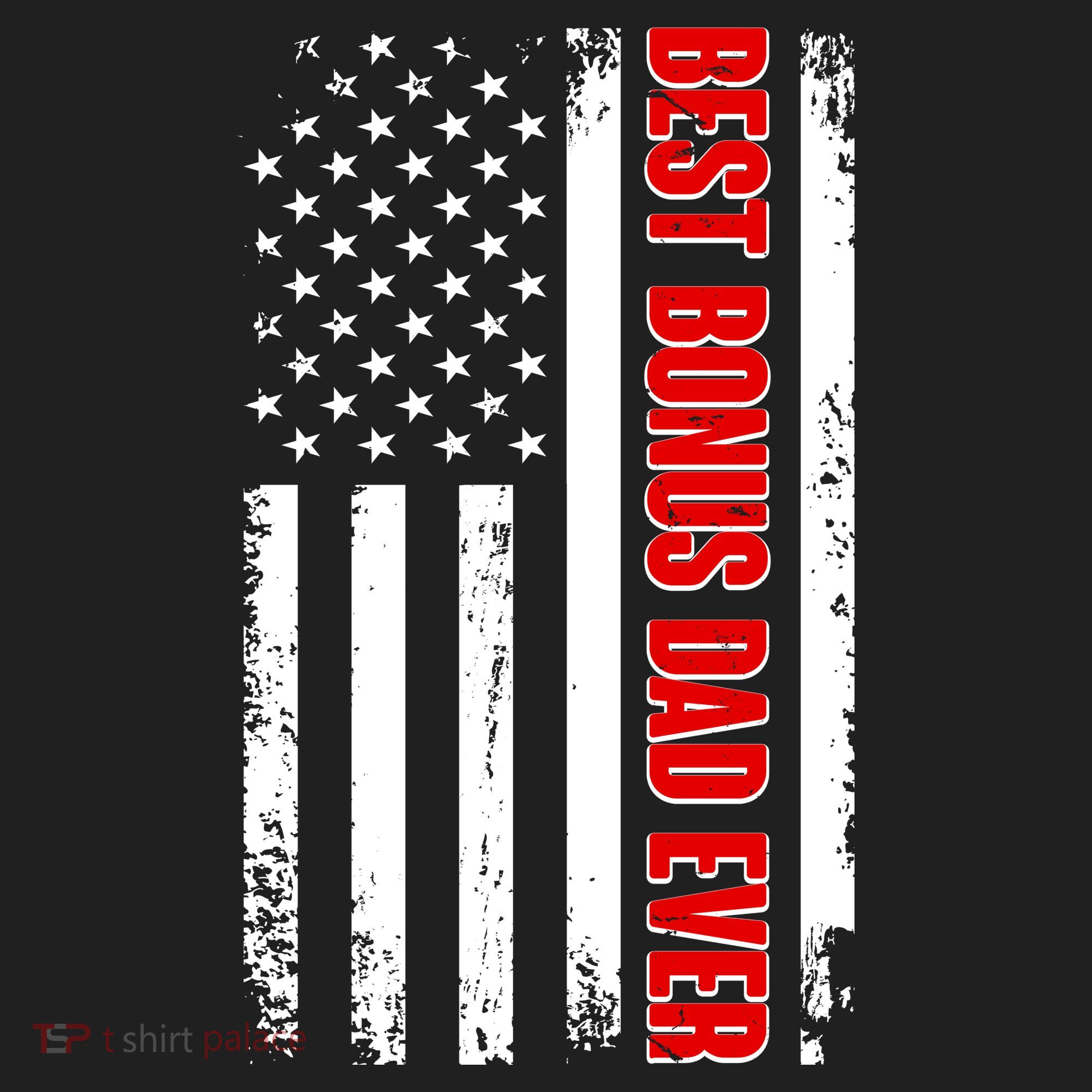 Best Bonus Dad Ever Distressed US Flag Golf Towel