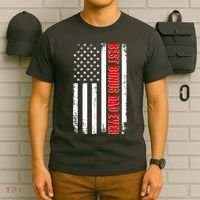 Best Bonus Dad Ever Distressed US Flag T-Shirt thumb 6