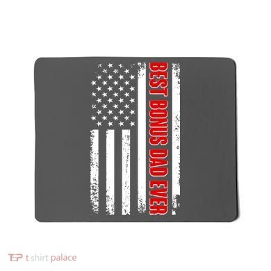 Best Bonus Dad Ever Distressed US Flag Mousepad