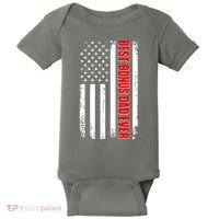 Best Bonus Dad Ever Distressed US Flag Baby Bodysuit thumb 0