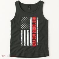 Best Bonus Dad Ever Distressed US Flag Tank Top thumb 2