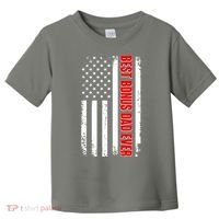 Best Bonus Dad Ever Distressed US Flag Toddler T-Shirt thumb 0