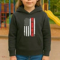Best Bonus Dad Ever Distressed US Flag Kids Hoodie thumb 3
