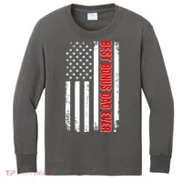 Best Bonus Dad Ever Distressed US Flag Kids Long Sleeve Shirt thumb 0