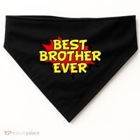Best Brother Ever Cartoon Shout USA-Made Doggie Bandana thumb 0