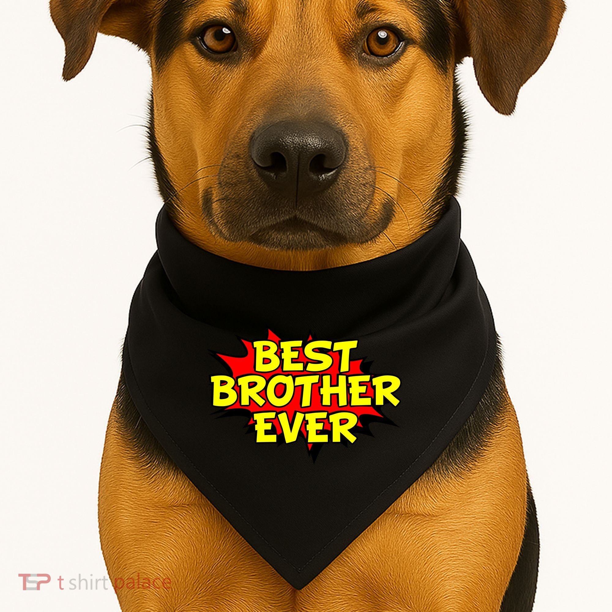 Best Brother Ever Cartoon Shout USA-Made Doggie Bandana