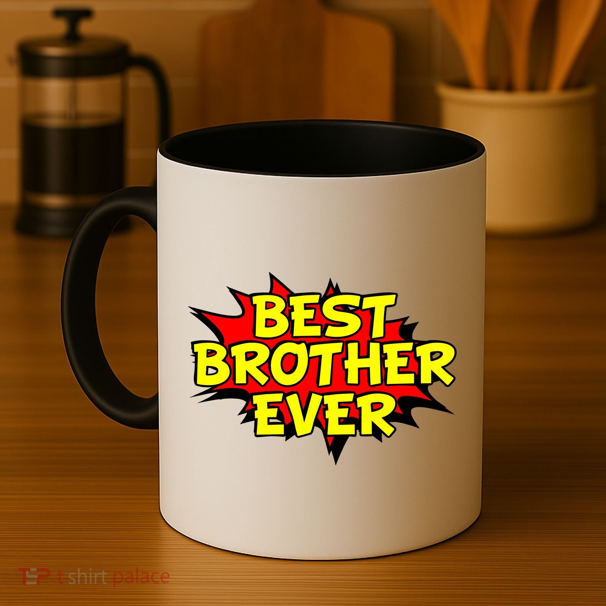 Best Brother Ever Cartoon Shout Coffee Mug