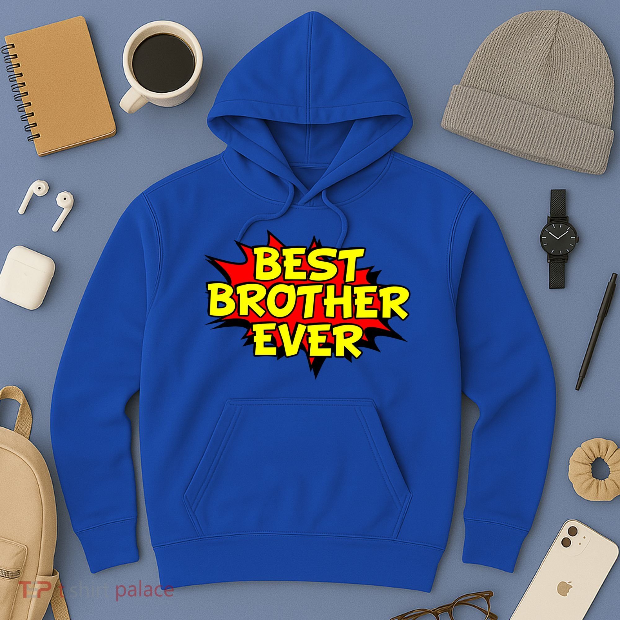 Best Brother Ever Cartoon Shout Hoodie