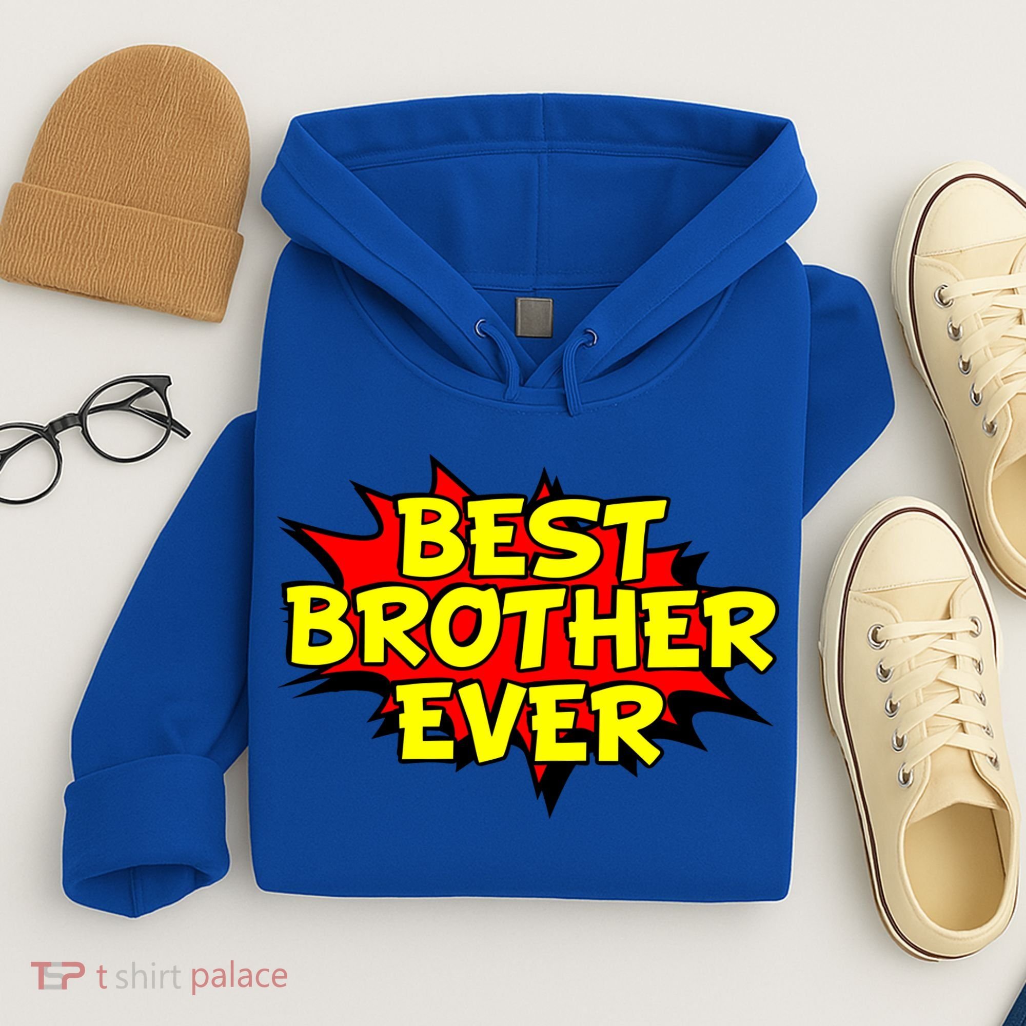Best Brother Ever Cartoon Shout Hoodie