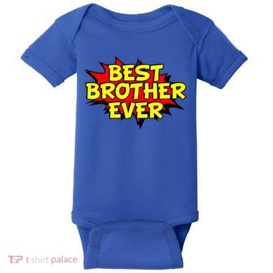 Best Brother Ever Cartoon Shout Baby Bodysuit