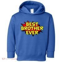 Best Brother Ever Cartoon Shout Toddler Hoodie thumb 0