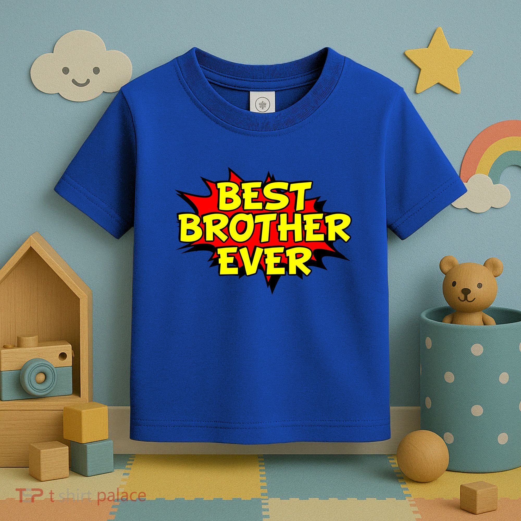 Best Brother Ever Cartoon Shout Toddler T-Shirt