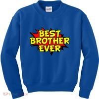 Best Brother Ever Cartoon Shout Kids Sweatshirt thumb 0