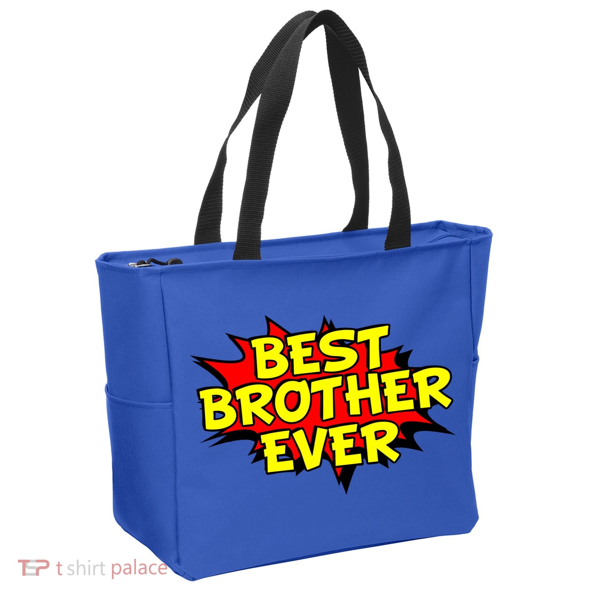 Best Brother Ever Cartoon Shout Tote Bag