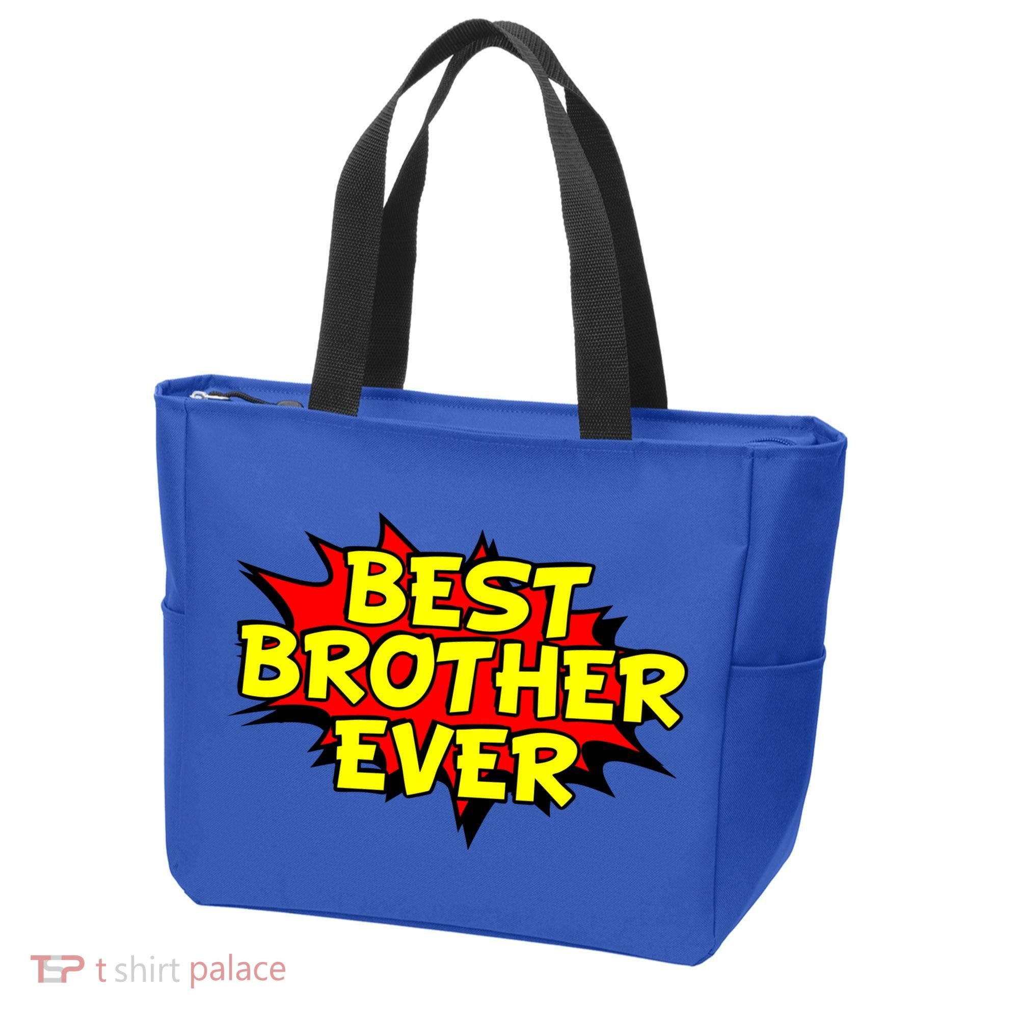 Best Brother Ever Cartoon Shout Tote Bag