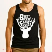 Best Buckin Father Ever Tank Top thumb 3