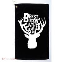 Best Buckin Father Ever Golf Towel thumb 0
