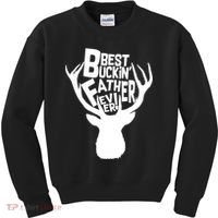 Best Buckin Father Ever Kids Sweatshirt thumb 0