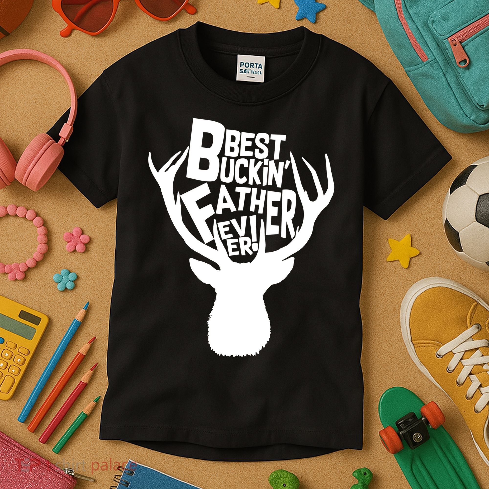Best Buckin Father Ever Kids T-Shirt