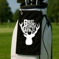 Best Buckin Grandpa Ever Golf Towel thumb 2