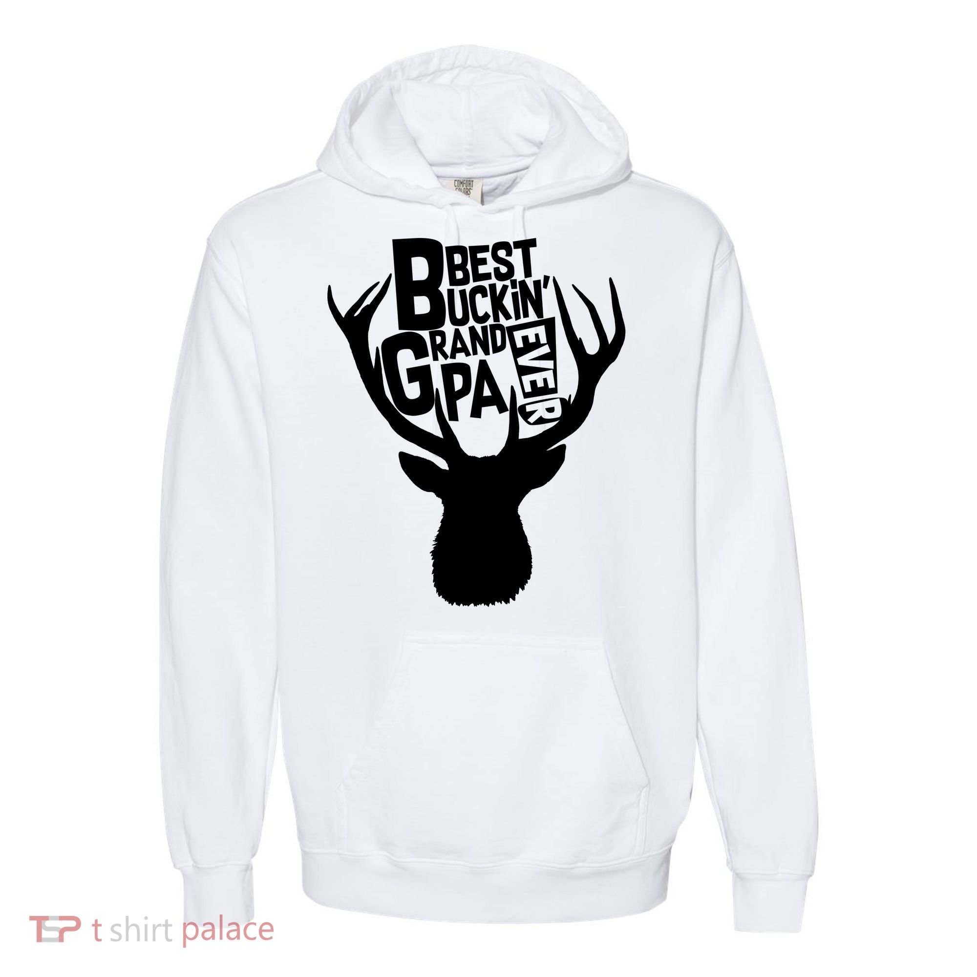 Best Buckin Grandpa Ever Comfort Colors Garment-Dyed Hooded Sweatshirt