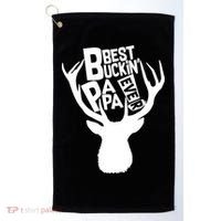 Best Buckin Papa Ever Golf Towel thumb 0