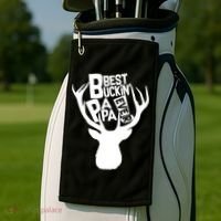 Best Buckin Papa Ever Golf Towel thumb 2