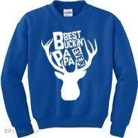 Best Buckin Papa Ever Kids Sweatshirt thumb 0