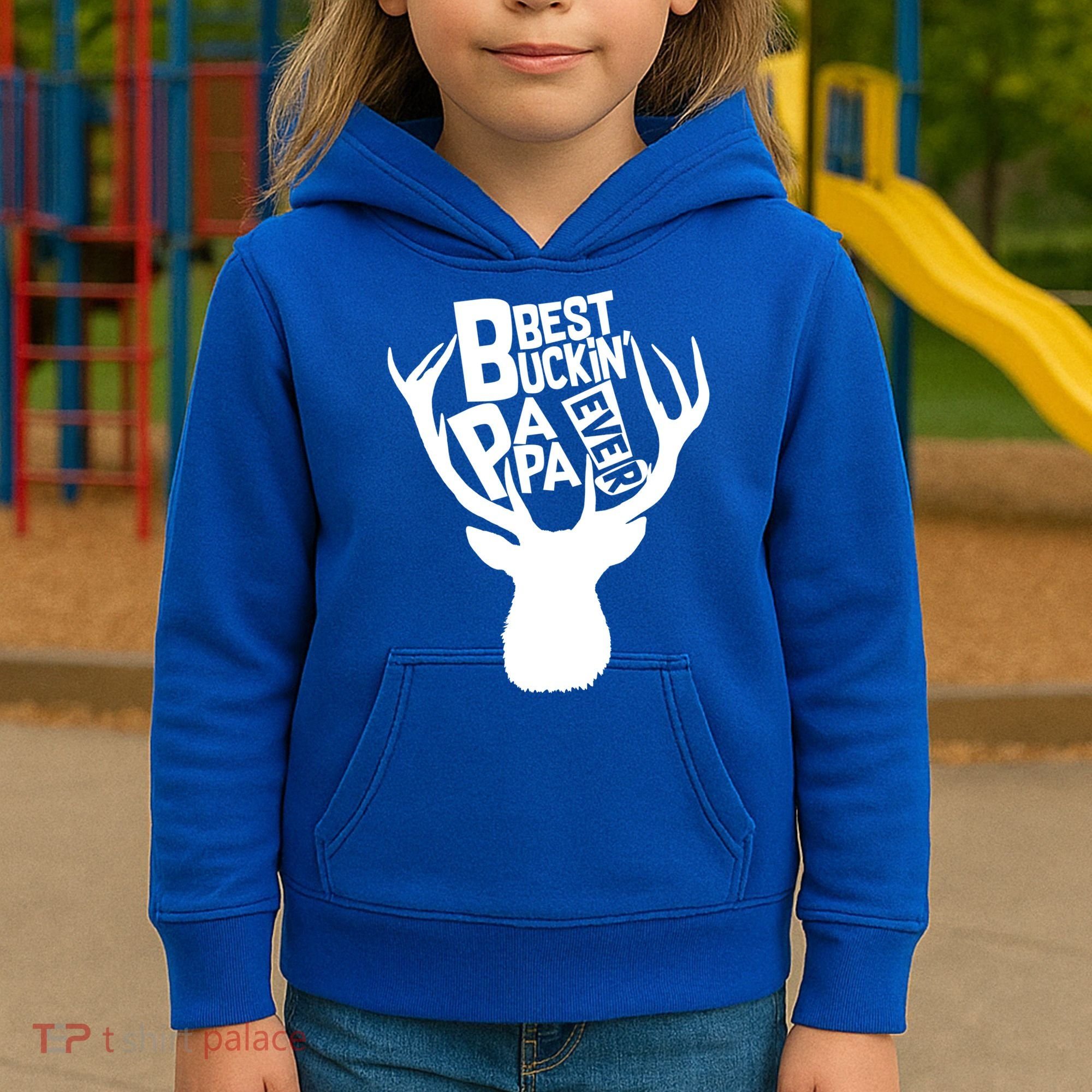 Best Buckin Papa Ever Kids Hoodie
