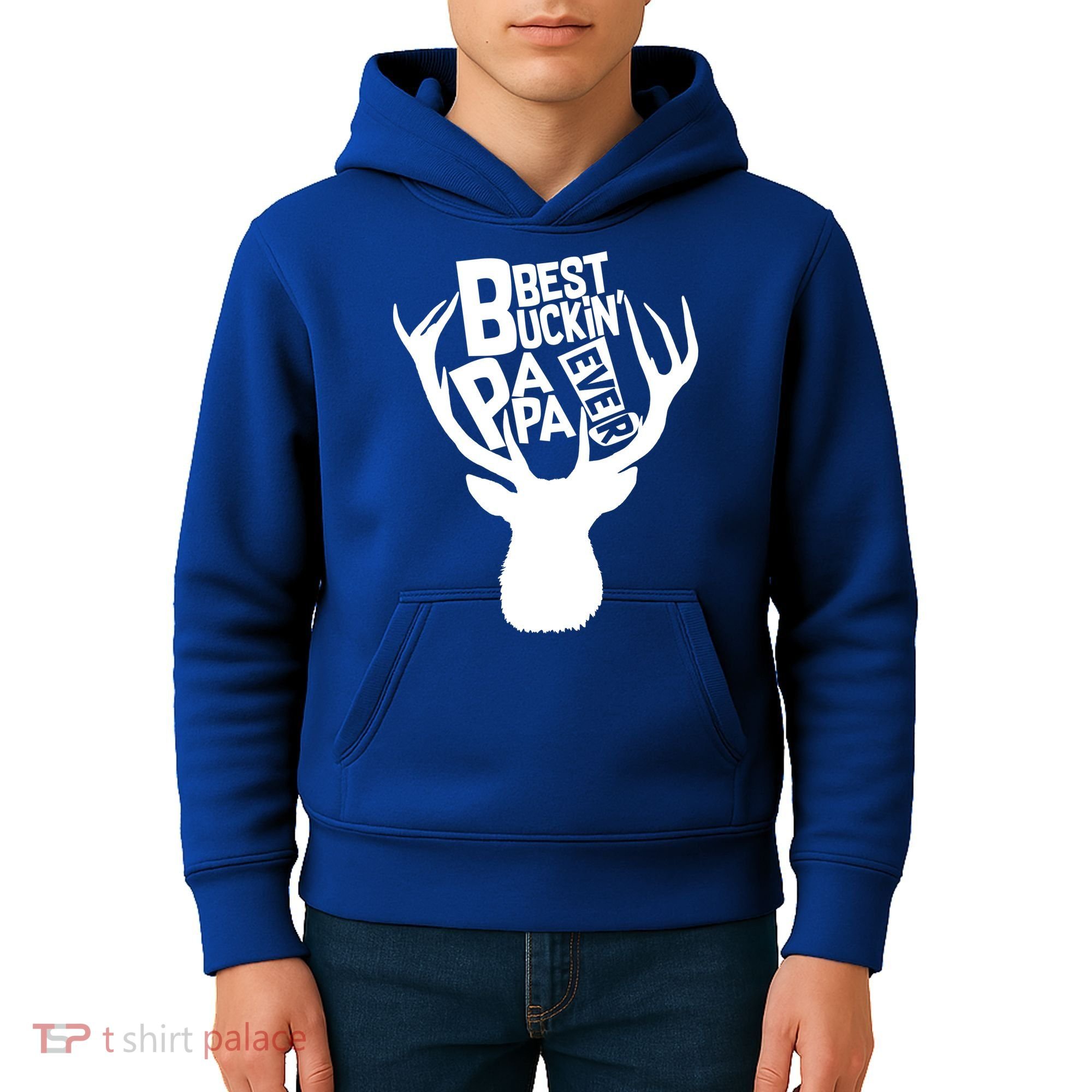 Best Buckin Papa Ever Kids Hoodie
