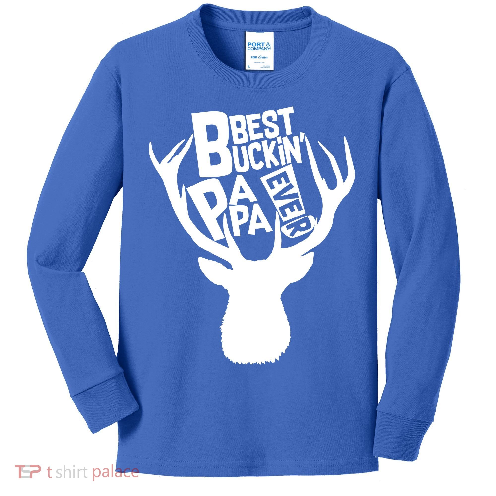 Best Buckin Papa Ever Kids Long Sleeve Shirt