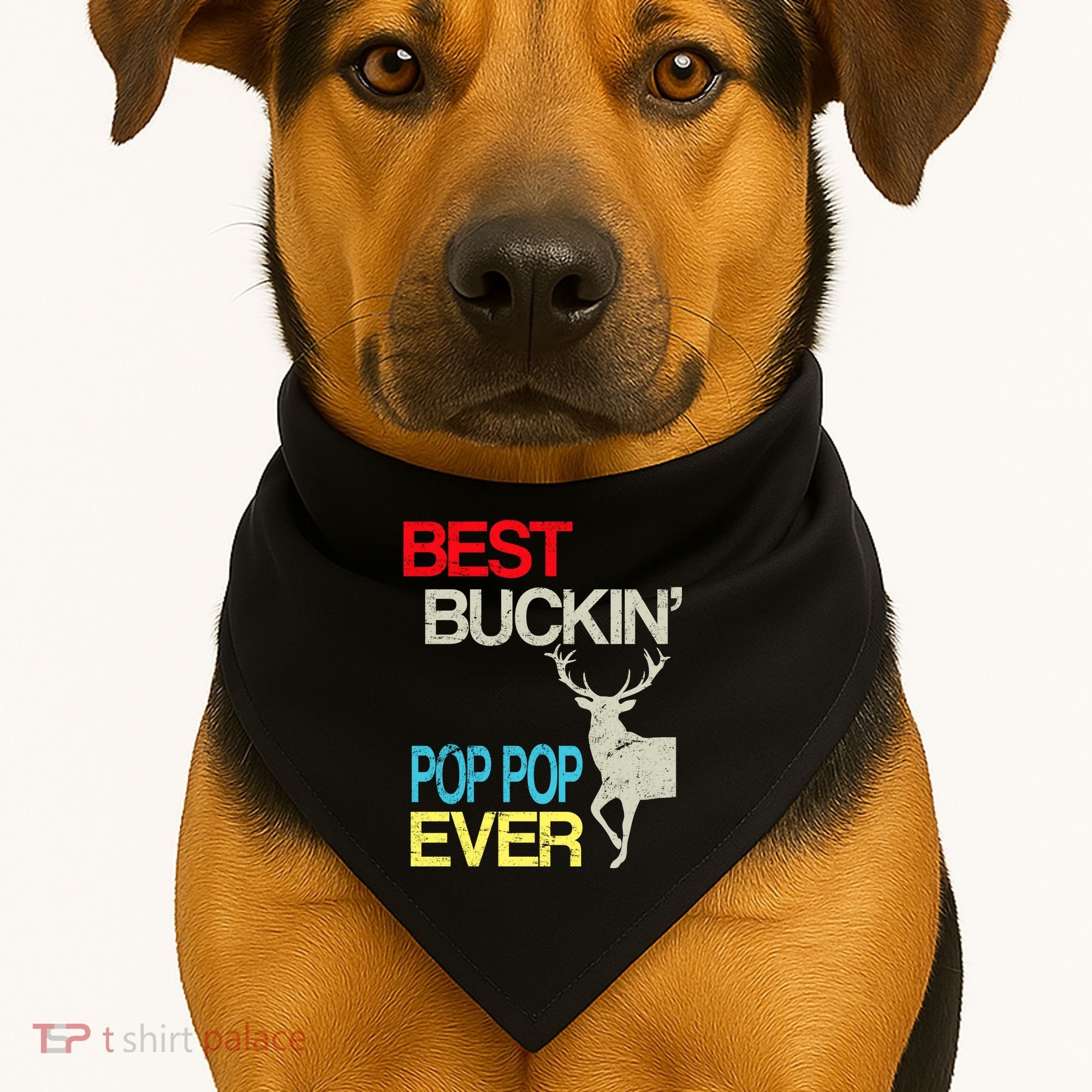 Best Buckin Pop Pop USA-Made Doggie Bandana