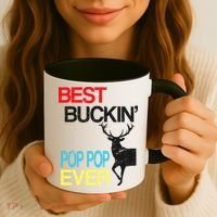 Best Buckin Pop Pop Coffee Mug thumb 3