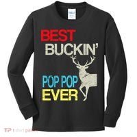 Best Buckin Pop Pop Kids Long Sleeve Shirt thumb 0