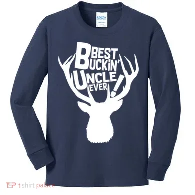 Best Buckin Uncle Ever Kids Long Sleeve Shirt