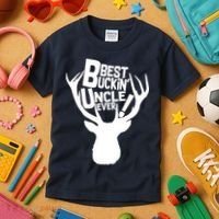 Best Buckin Uncle Ever Kids T-Shirt thumb 3