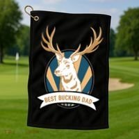 Best Bucking Dad Golf Towel thumb 1