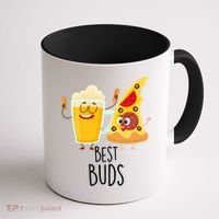 Best Buds Pizza And Beer Coffee Mug thumb 1