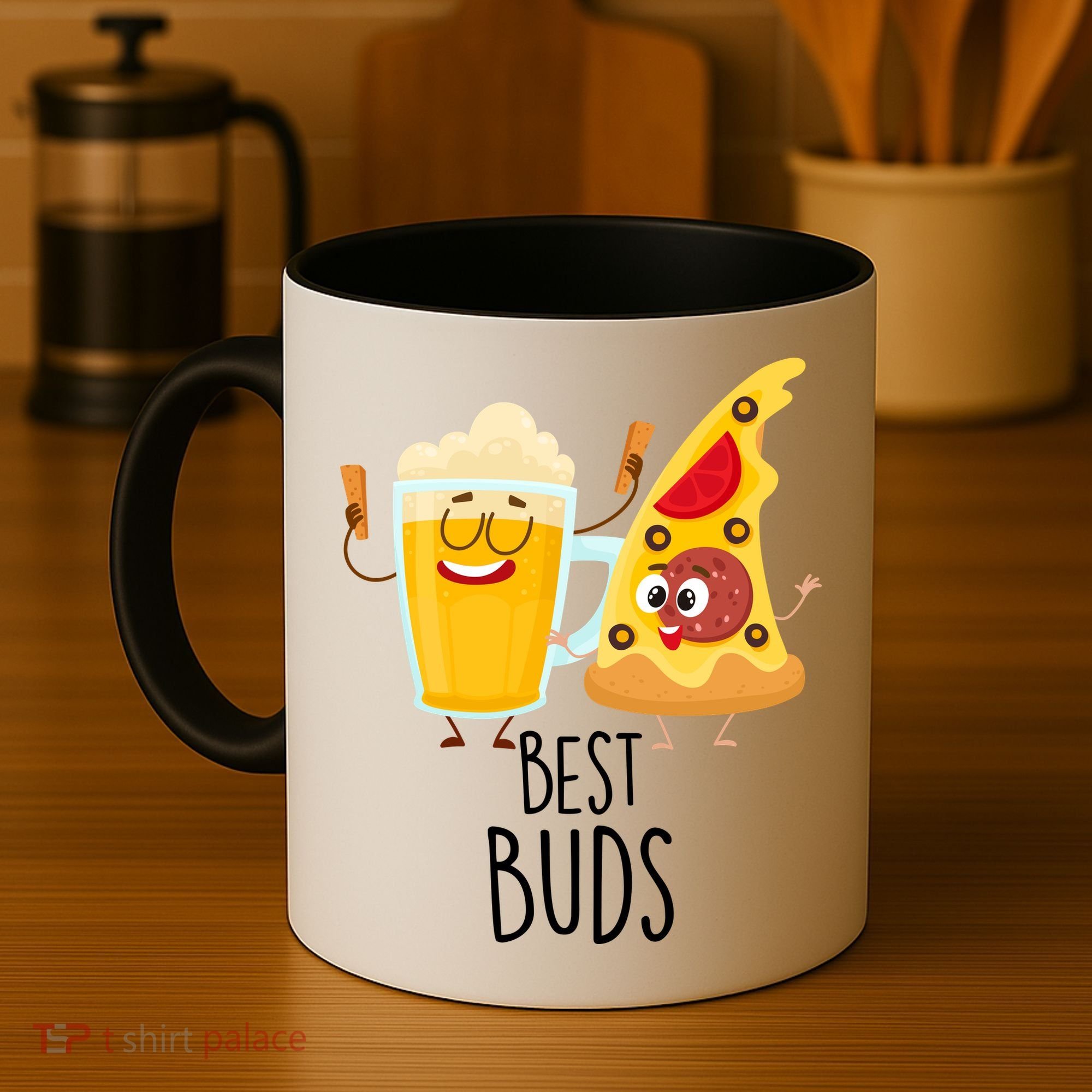 Best Buds Pizza And Beer Coffee Mug