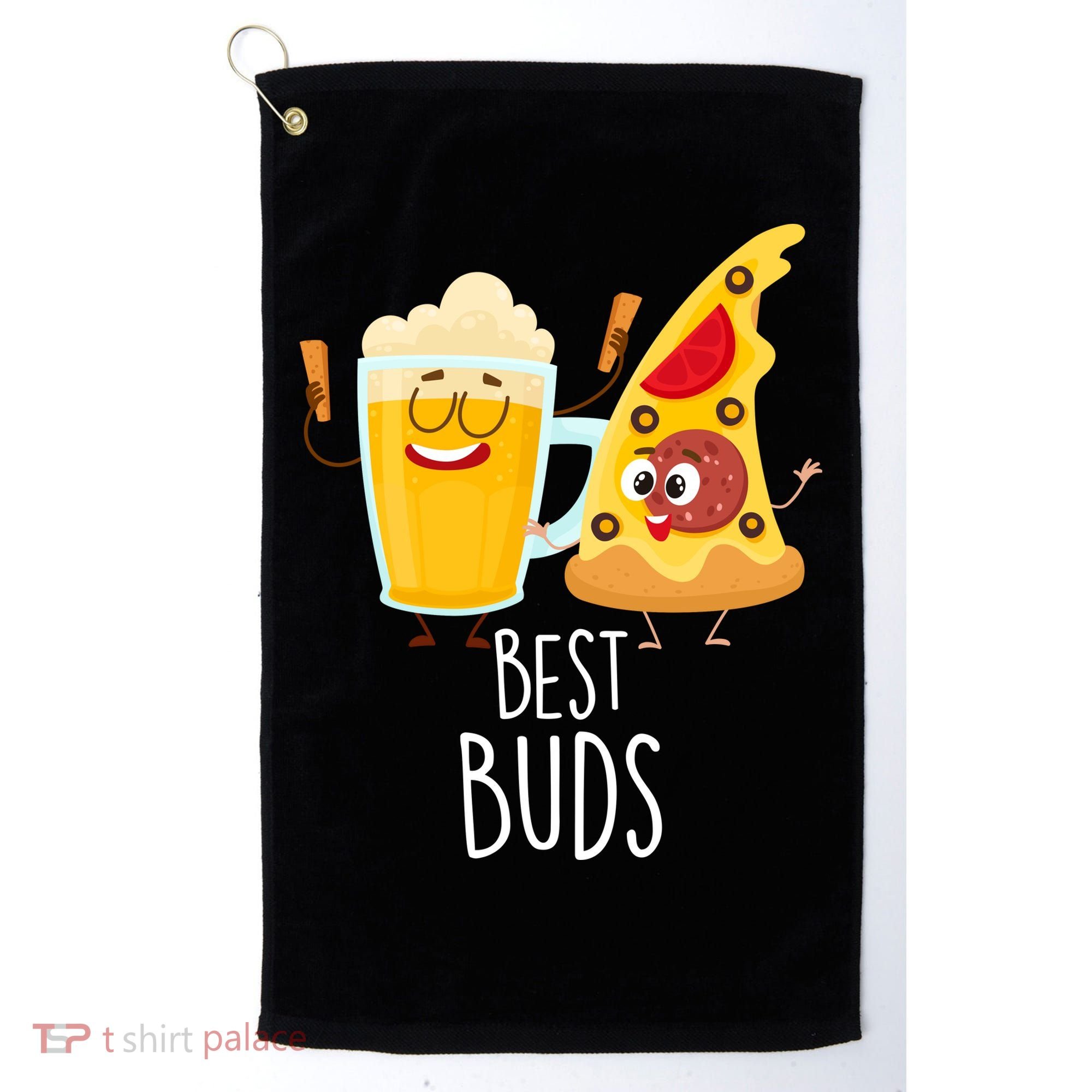 Best Buds Pizza And Beer Golf Towel