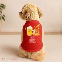 Best Buds Pizza And Beer Doggie Tank thumb 2