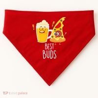 Best Buds Pizza And Beer USA-Made Doggie Bandana thumb 0