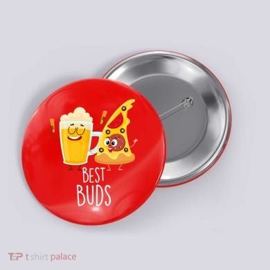 Best Buds Pizza And Beer Button