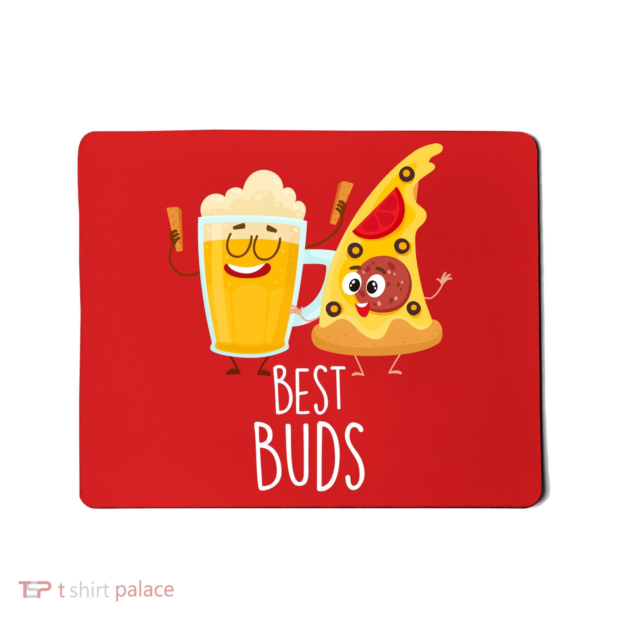 Best Buds Pizza And Beer Mousepad