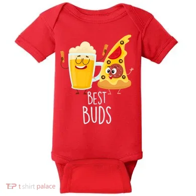 Best Buds Pizza And Beer Baby Bodysuit