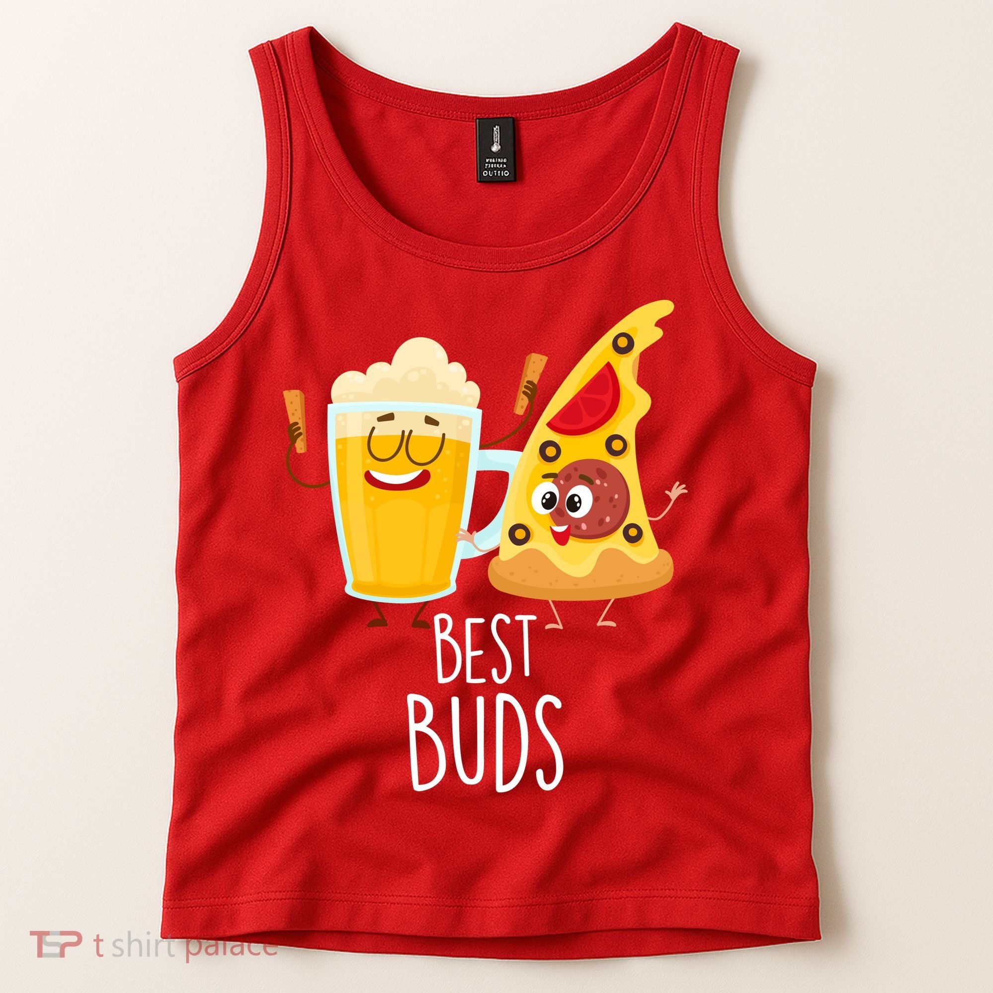 Best Buds Pizza And Beer Tank Top