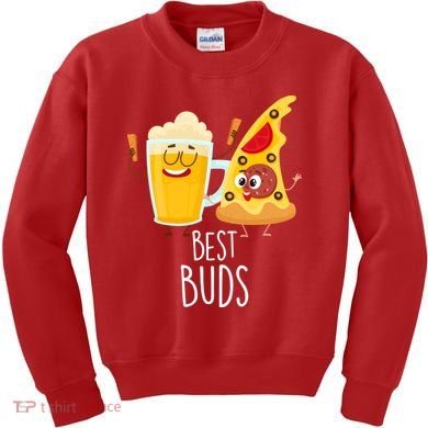 Best Buds Pizza And Beer Kids Sweatshirt